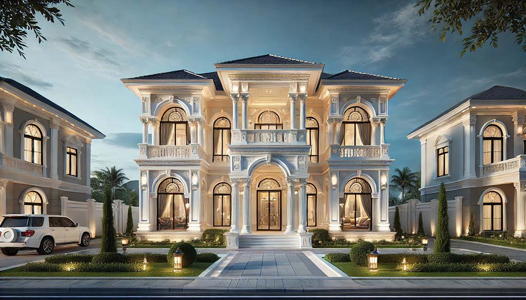 Mẫu nhà biệt thự đẹp - Xây nhà trọn gói Nhơn Trạch