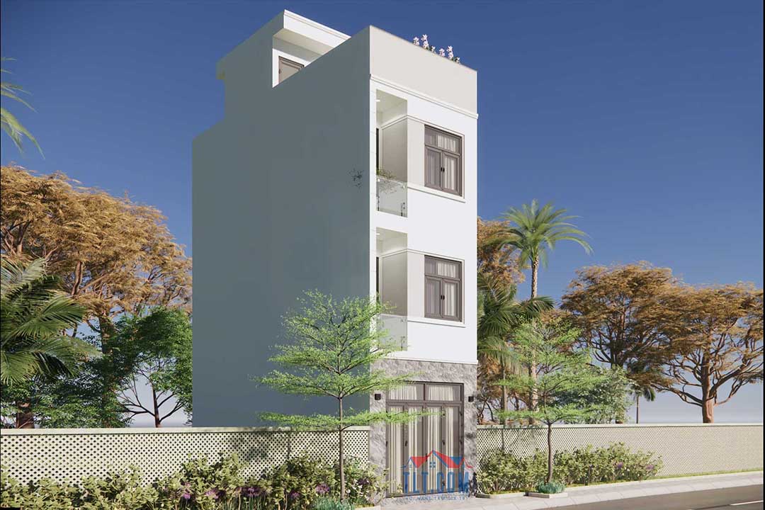 Xây nhà phố 3 tầng 1 tum