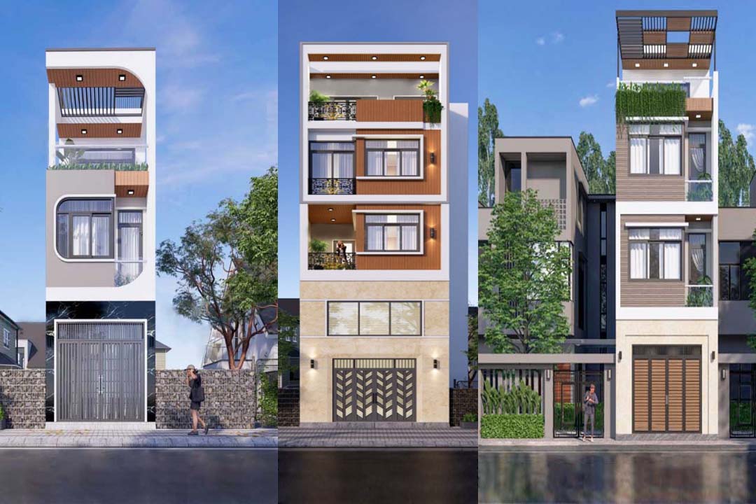 Nhà phố 1 trệt 2 lầu