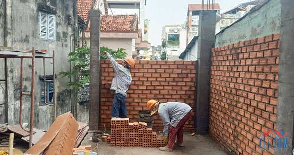 Thi công xây tường