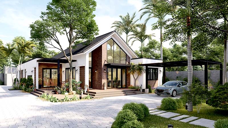 Mẫu nhà có sân vườn