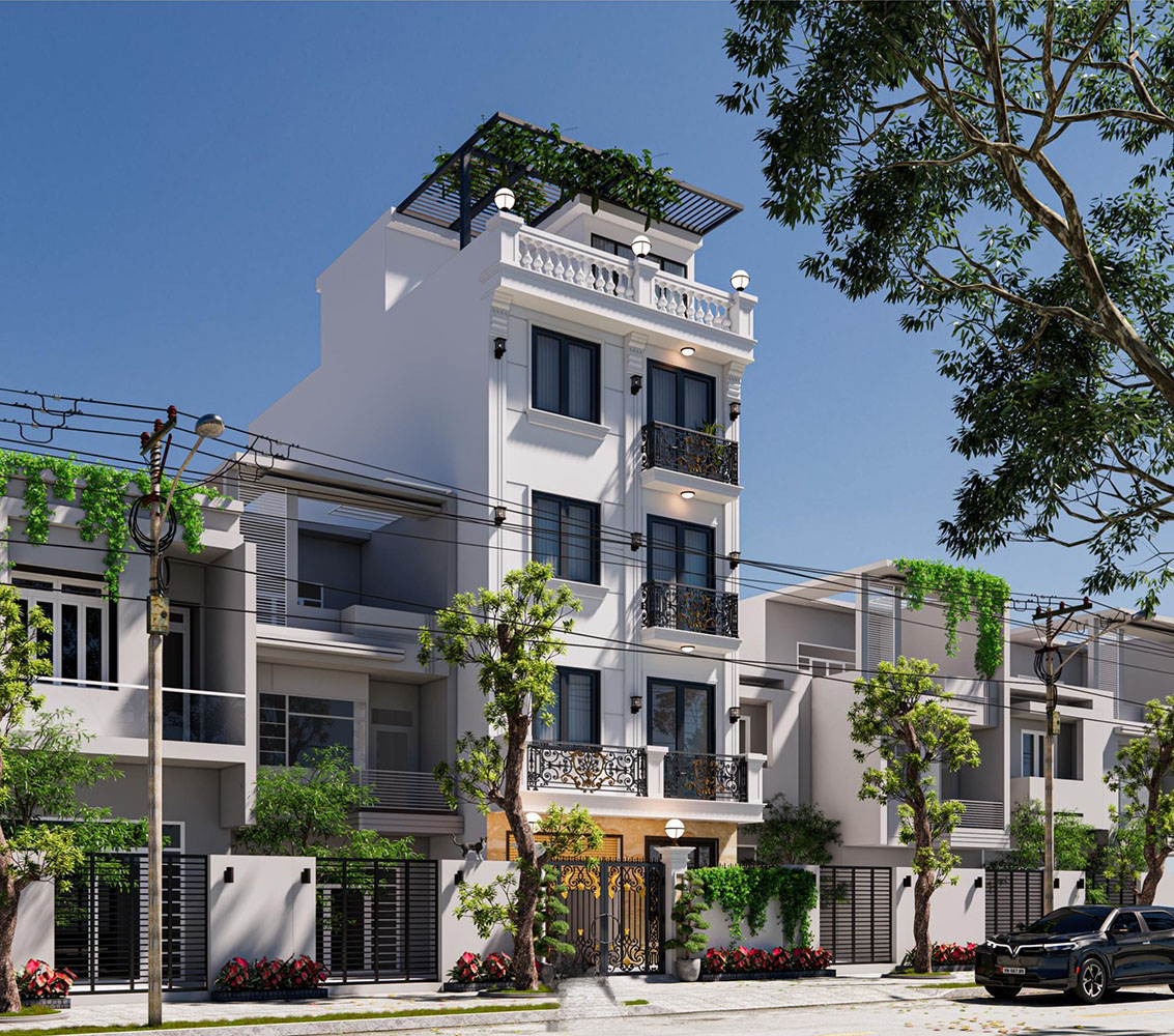 Nhà 1 trệt 3 lầu tum hiện đại