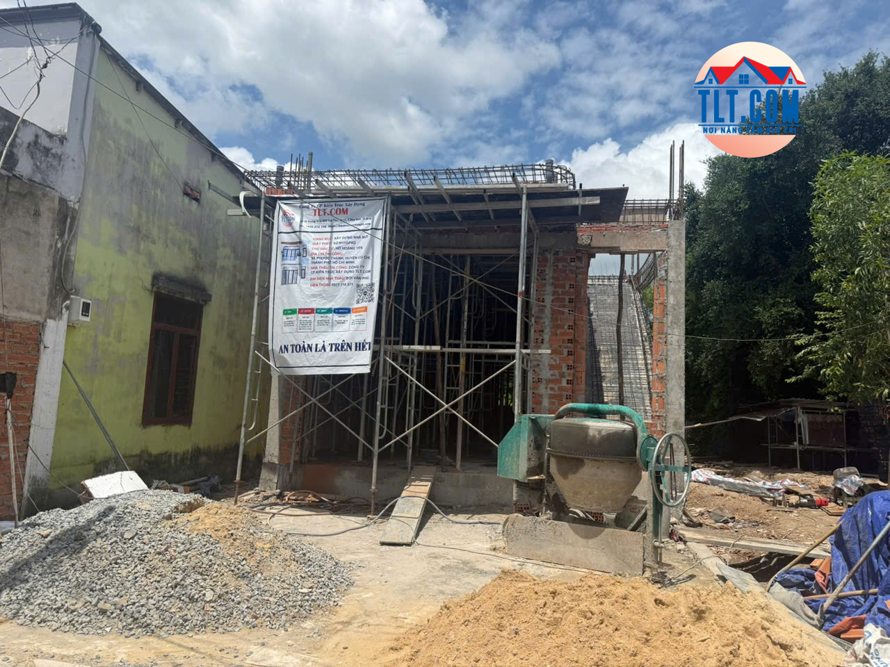 Xây nhà 2 tầng phần thô