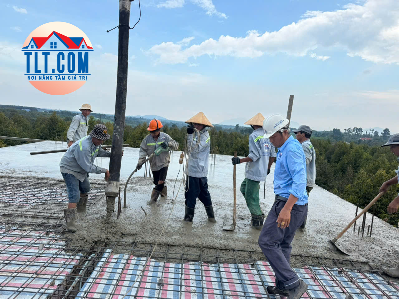 Giai đoạn thi công đổ bê tông