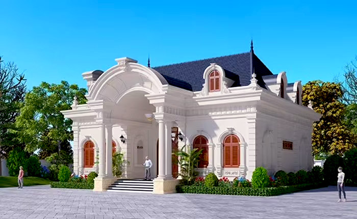 Nhà cấp 4 cổ điển kiểu pháp