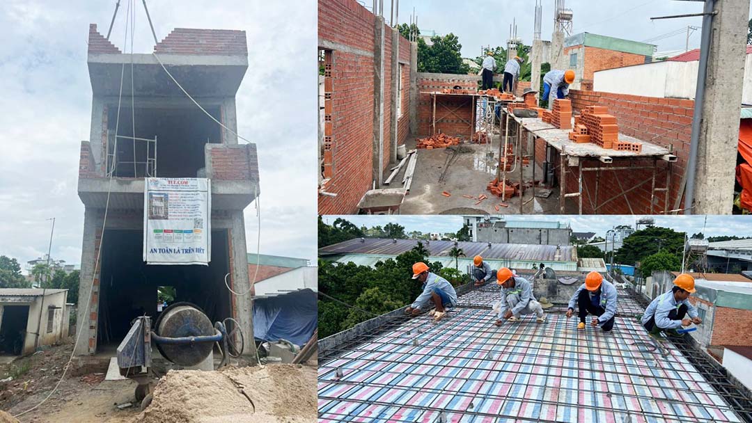 Thi công xây nhà phần thô tại Cà Mau