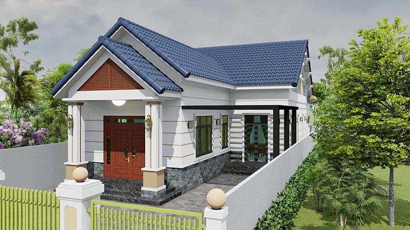 Mẫu nhà cấp 4 chữ L