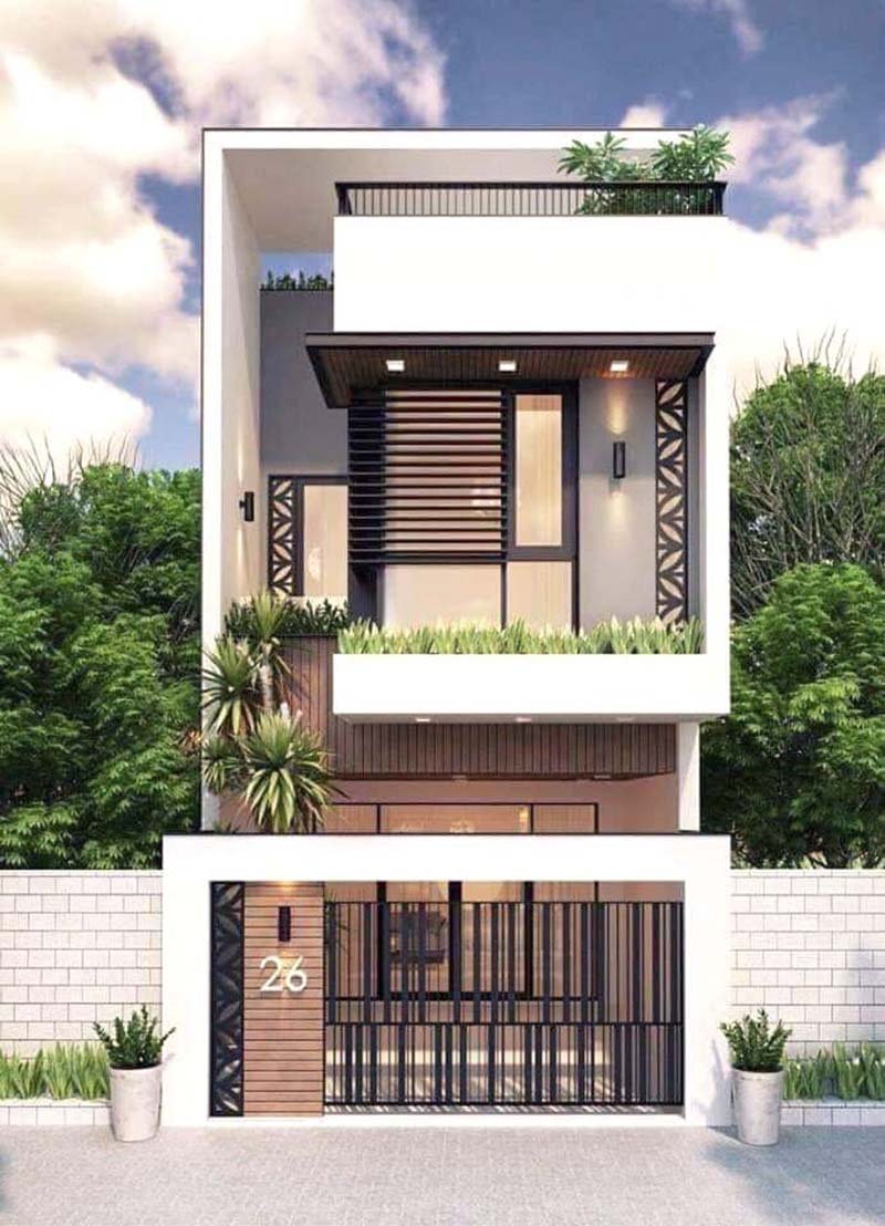 Xây dựng nhà phố 2 tầng tại kiên giang