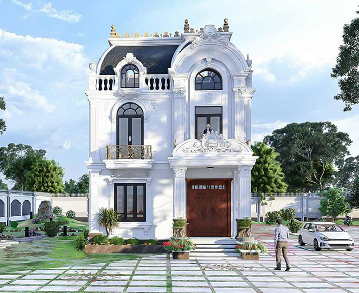 Nhà 2 tầng phong cách tân cổ điển