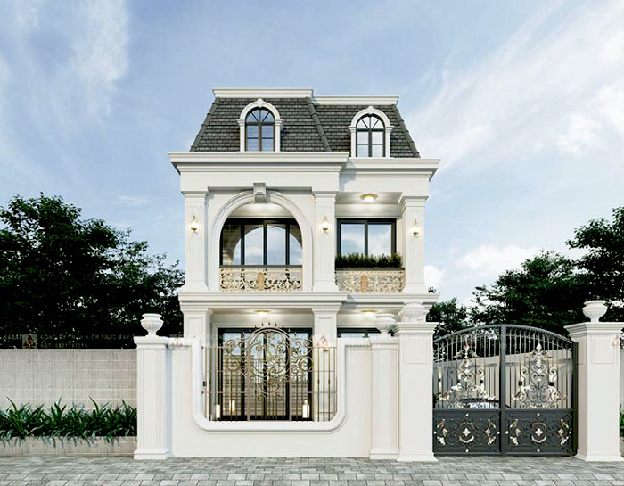Thiết kế xây nhà tân cổ điển