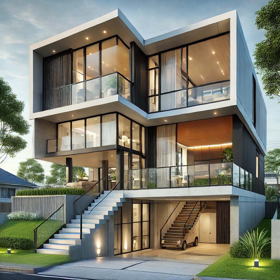 Mẫu nhà tầng hầm lửng