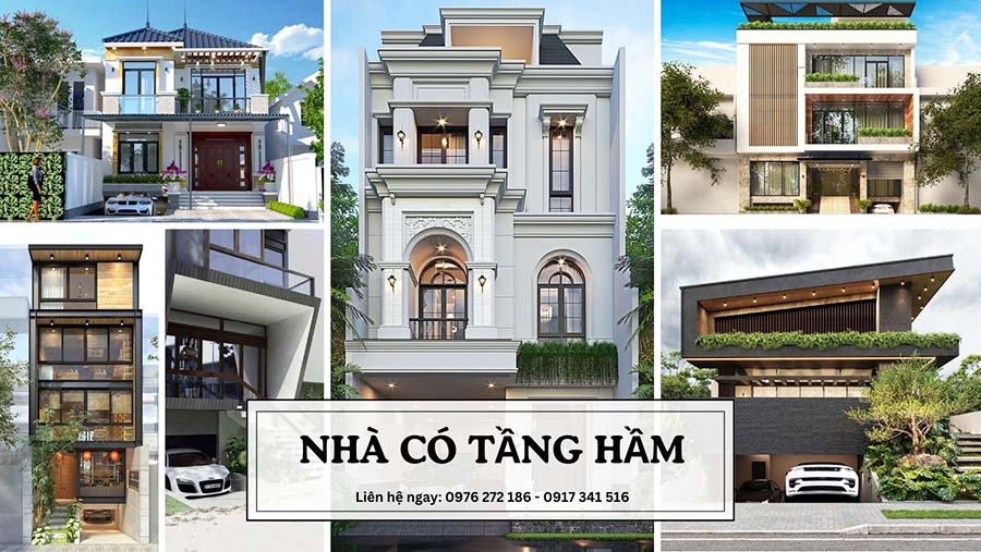 Mẫu nhà có tầng hầm đẹp
