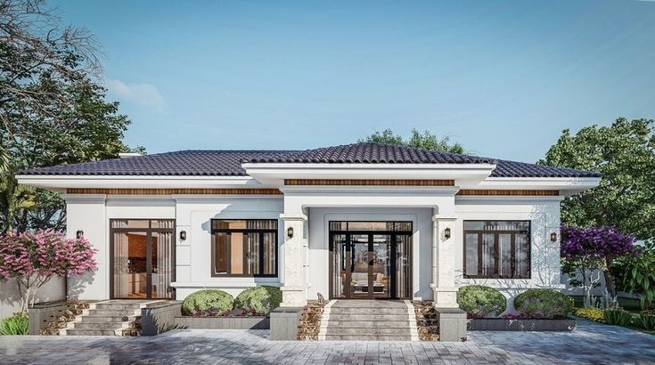 Mẫu nhà 1 tầng mái Nhật