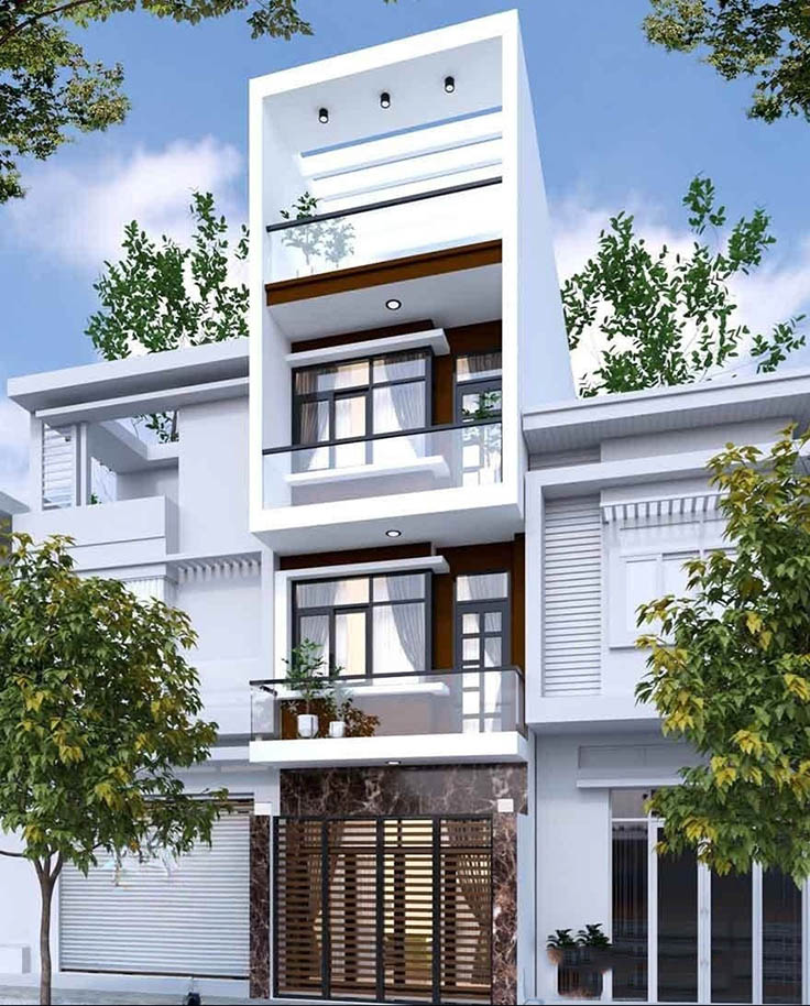 Nhà 1 trệt 2 lầu 5x20m