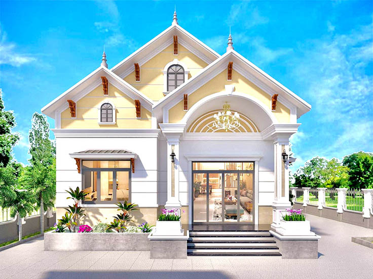 Mẫu nhà 5x20m cấp 4 gác lửng