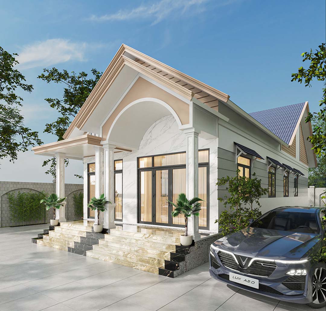 Mẫu nhà cấp 4 mái thái