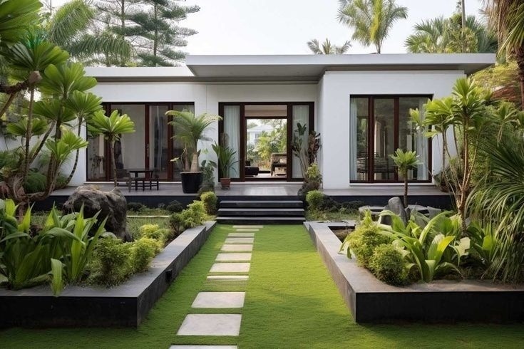 Nhà cấp 4 kiểu sân vườn