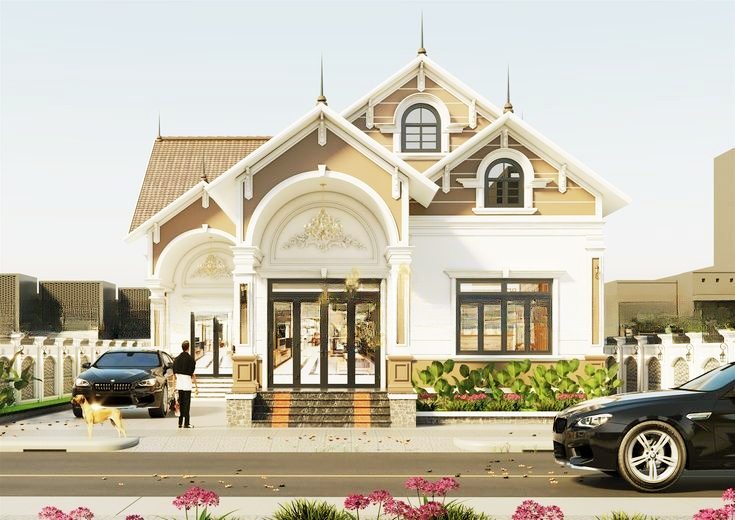 Mẫu nhà cấp 4 mái Thái gác lửng