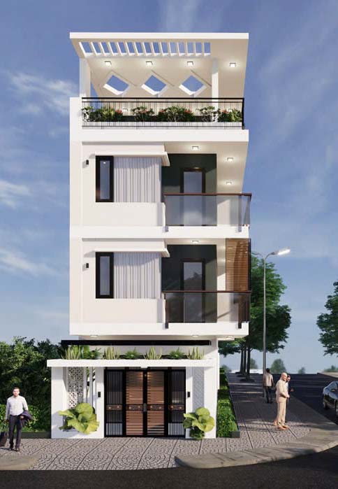 Nhà 1 trệt 3 lầu