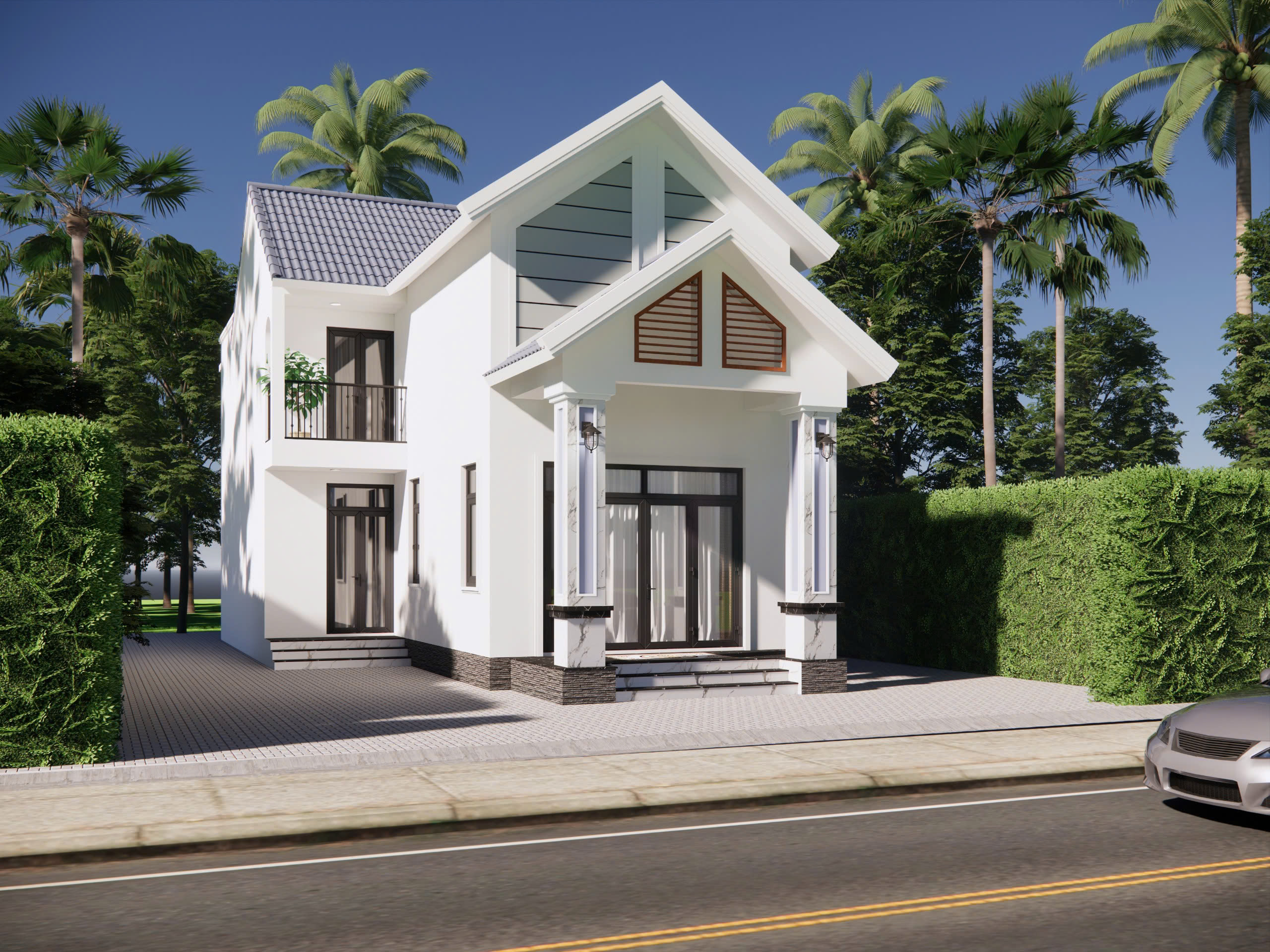 Xây nhà trọn gói thống nhất - mẫu nhà cấp 4 gác lửng