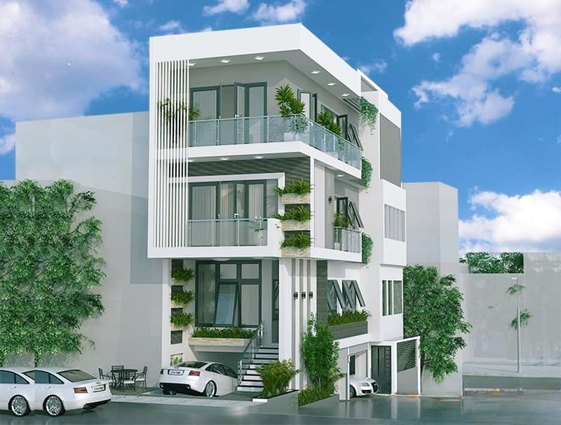 Mẫu nhà có tầng hầm chìm đẹp