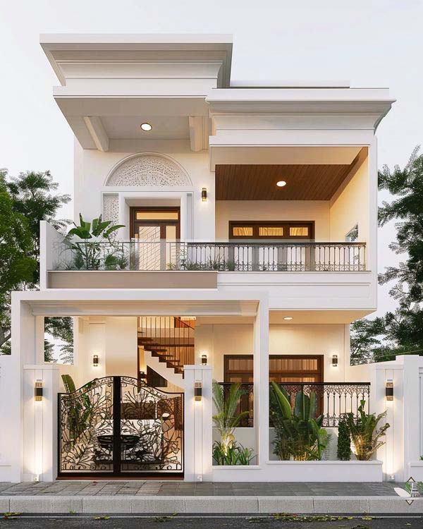 Mẫu nhà phố mái bằng