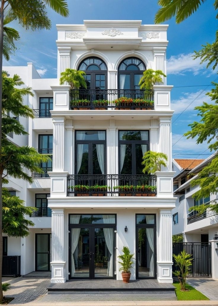 Mẫu nhà phố tân cổ điển