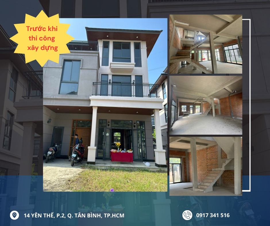Trước khi thi công hoàn thiện nhà