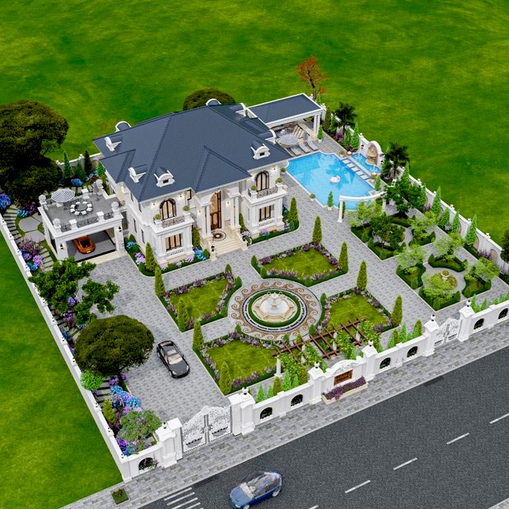 Mẫu biệt thự mái Thái