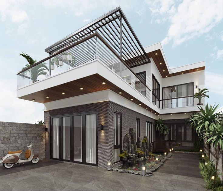 Mẫu nhà biệt thự chữ L