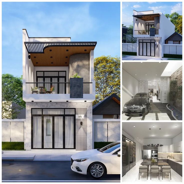 Thiết kế nhà 1 trệt 1 lầu 4x18m