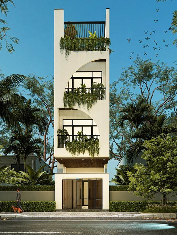 Mẫu nhà 4x17m 4 tầng