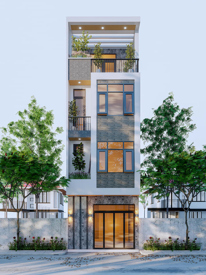 Mẫu nhà 1 trệt 3 lầu 4x17m