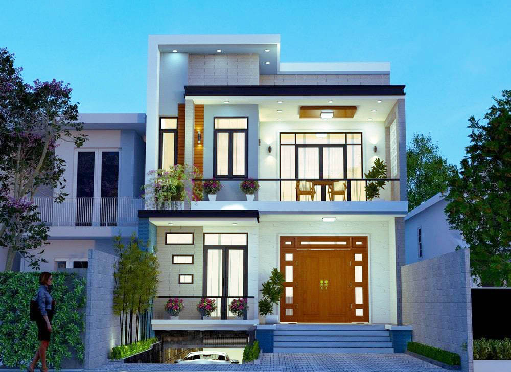 Mẫu nhà 2 tầng 1 hầm