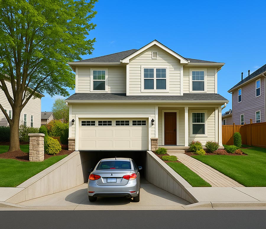 Mẫu nhà 2 tầng 1 hầm đẹp