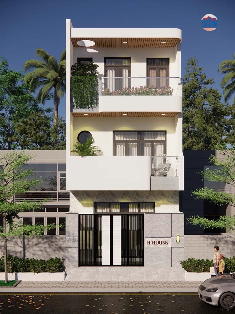 Nhà 1 trệt 2 lầu