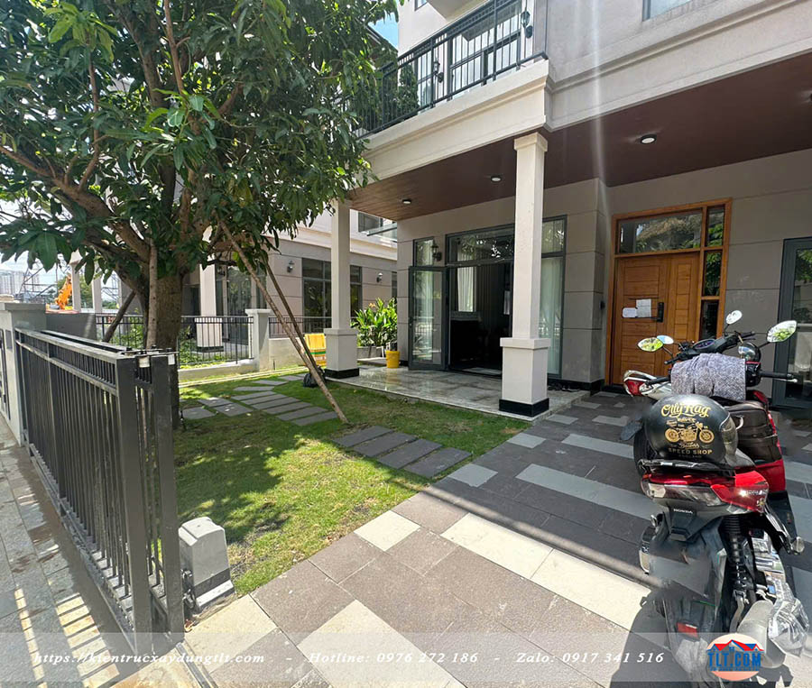 Hình mặt tiền của biệt thự