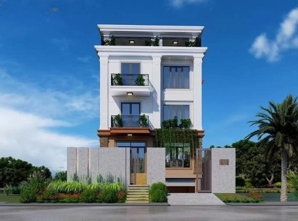 mẫu nhà phố đẹp có thiết kế tầng hầm