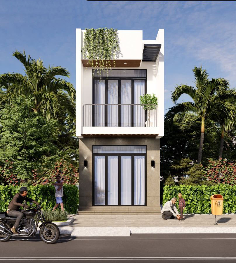 Nhà 2 tầng có sân thượng