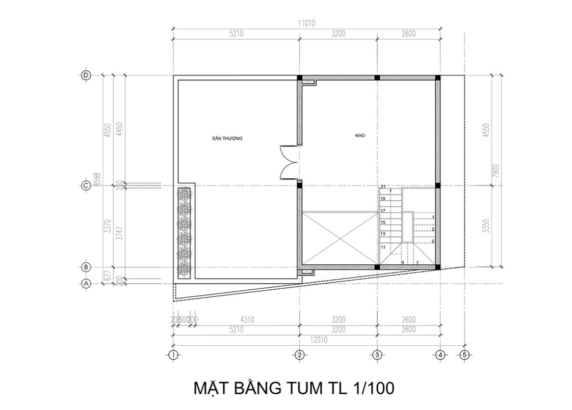 Mặt bằng tầng tum