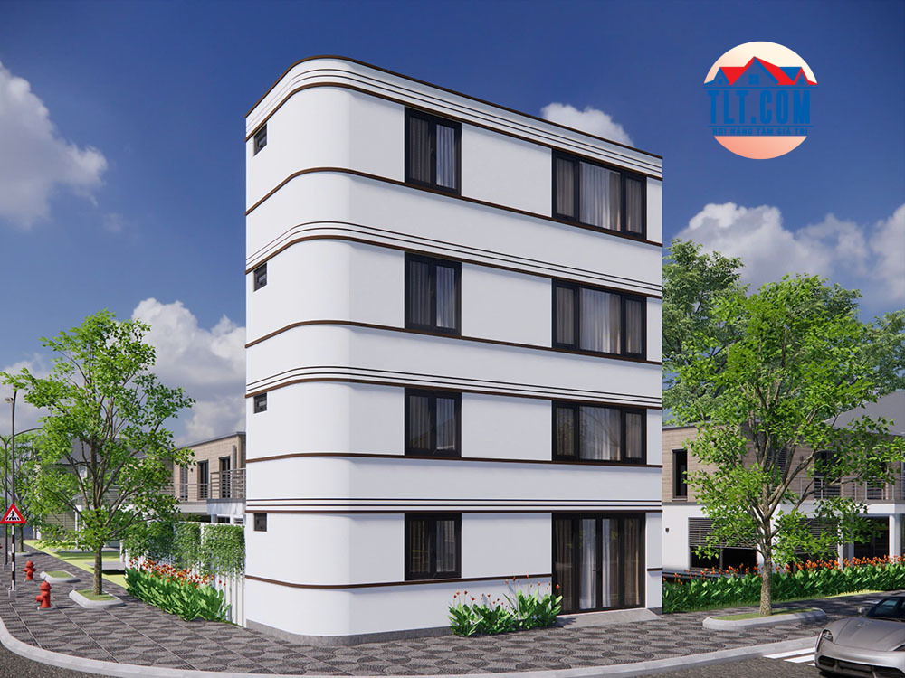 Thiết kế 3D nhà 1 trệt 3 lầu