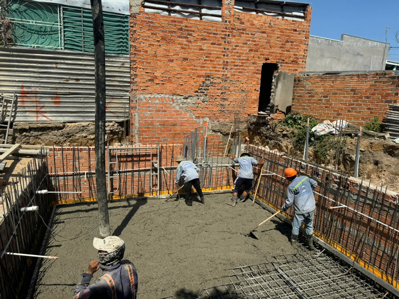 Thi công xây nhà phần thô tại phường cầu kiệu