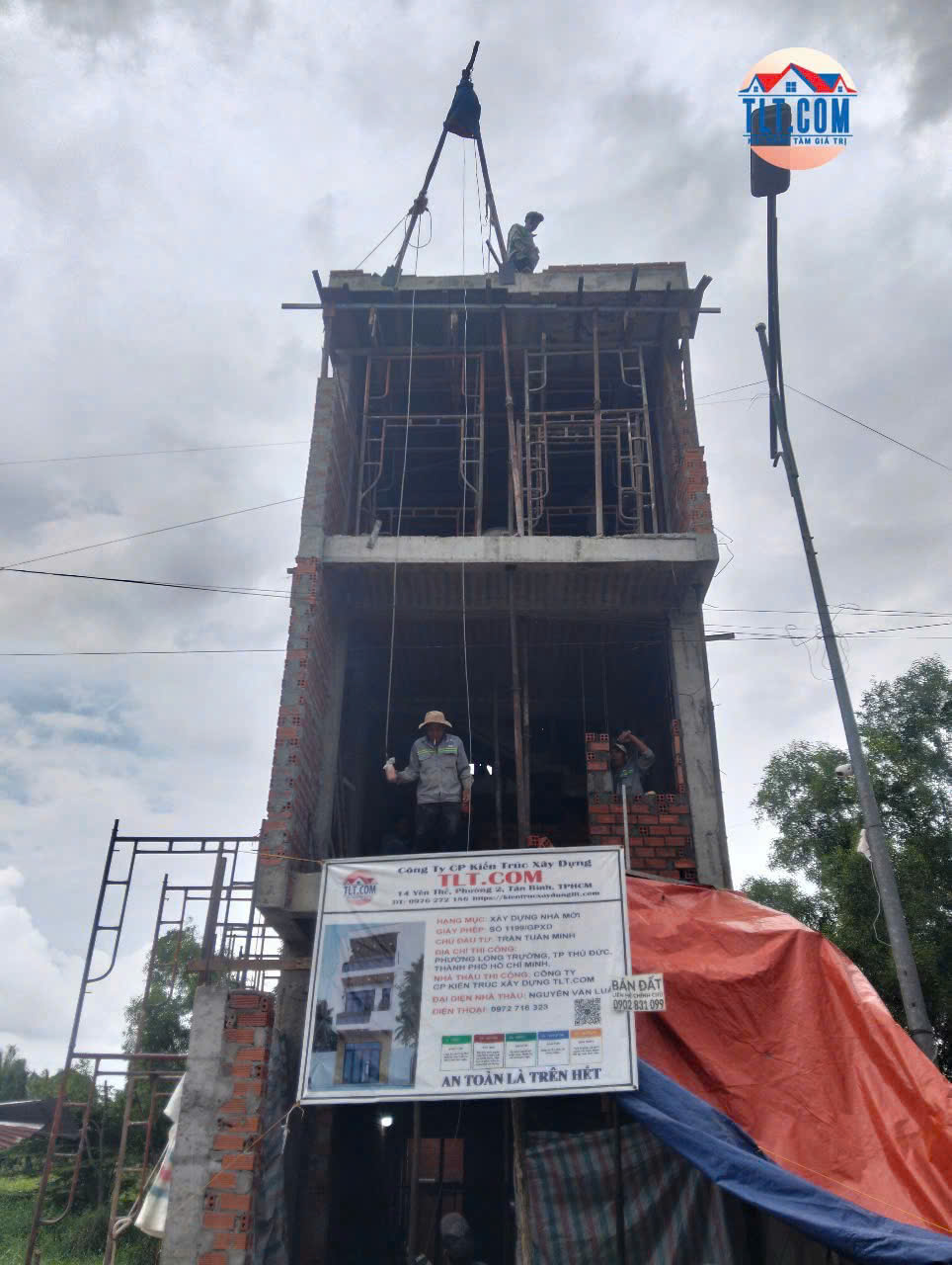 Thi công xây nhà thô