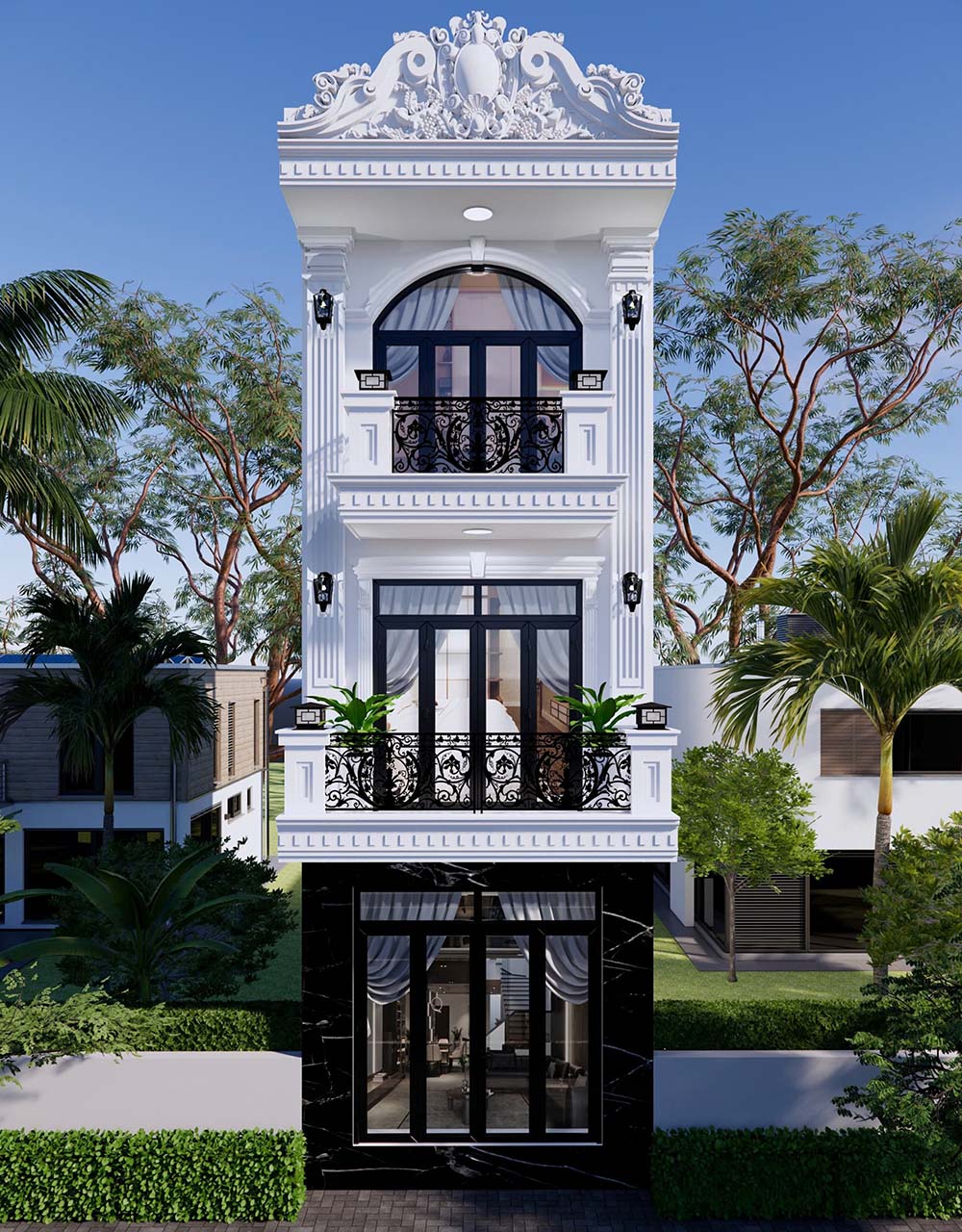 mau nha pho tan co dien