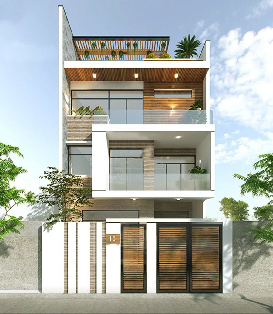 Mẫu nhà 1 trệt 2 lầu