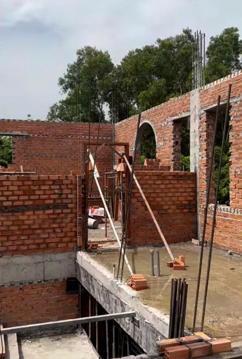 Thi công xây nhà phần thô