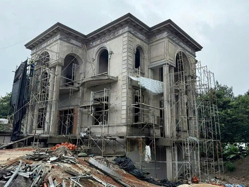 Xây nhà biệt thự phần thô