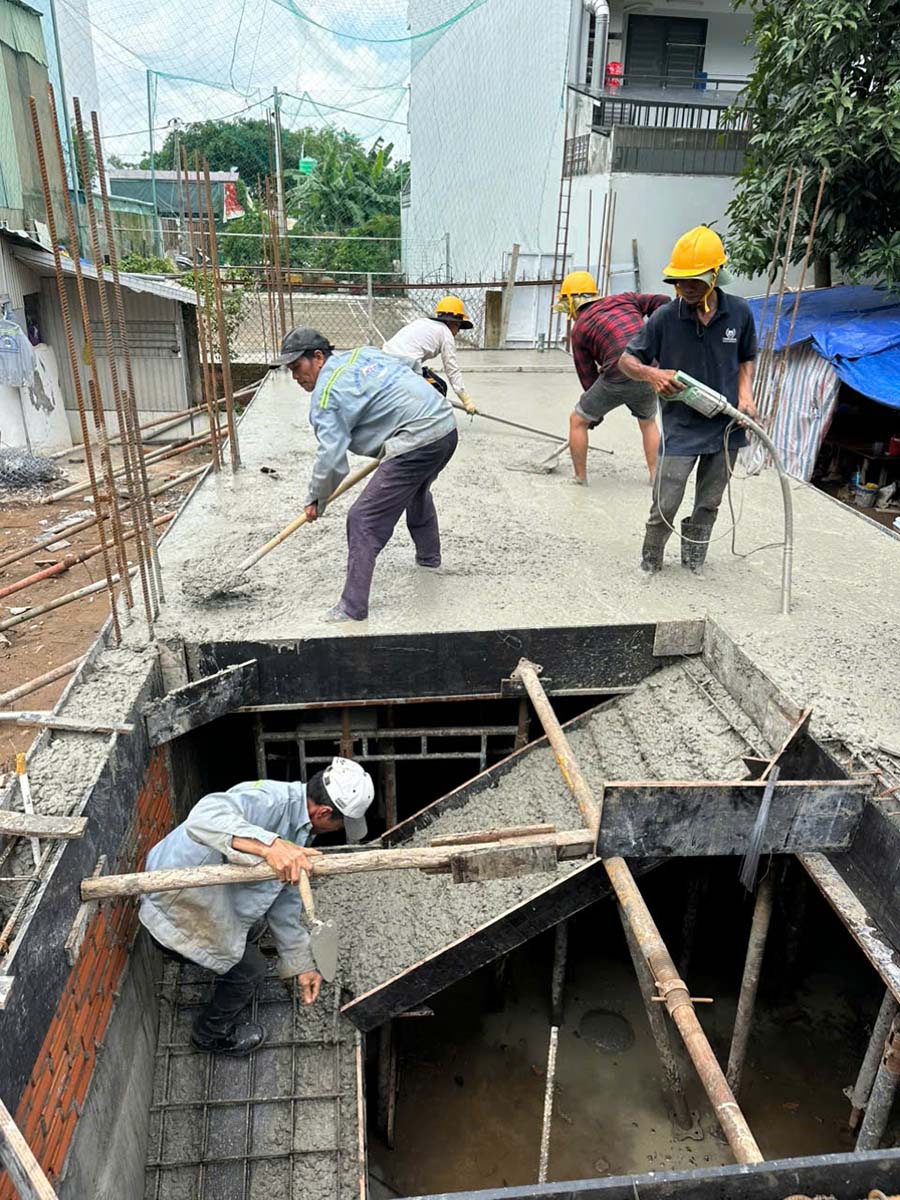 thi công đổ bê tông