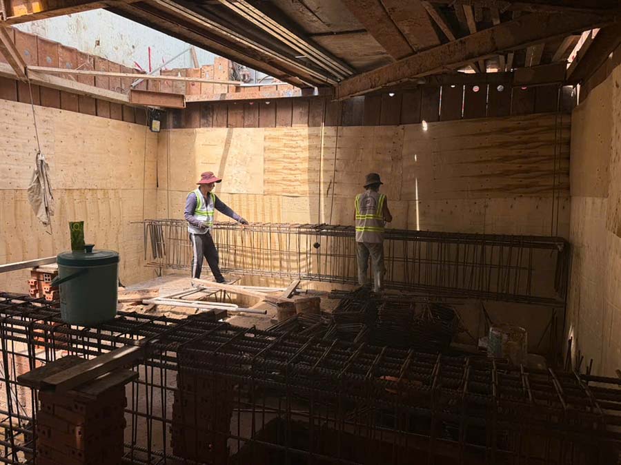 xây nhà phần thô tầng hầm