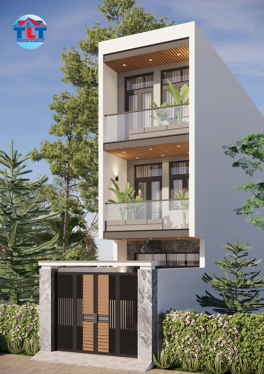 Mặt tiền của nhà phố 3 tầng tại biên hòa